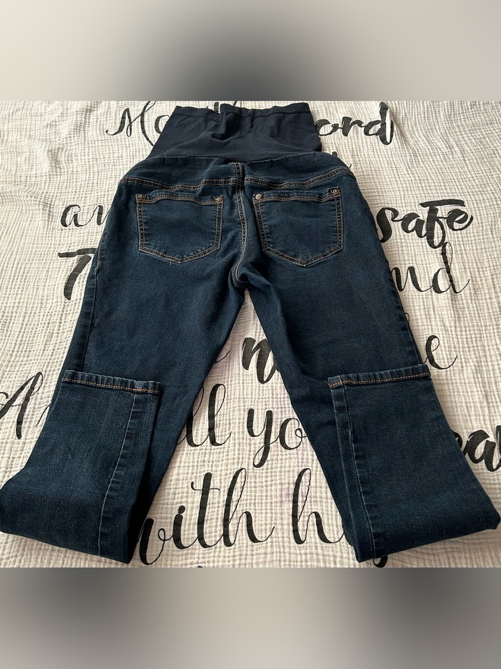 Isabel Maternity Dark Wash Stretch Denim Jeans - Navy Size PS